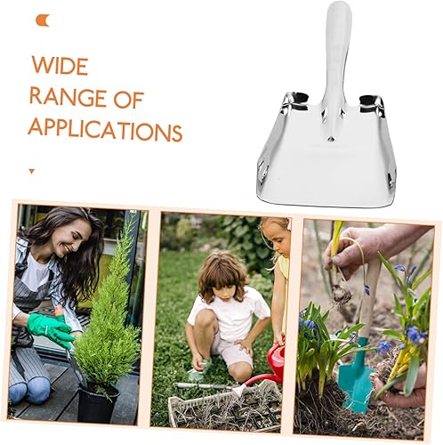 Miniatura 6 de Pala portátil para cultivar verduras de acero inoxidable para jardinería Herramienta de paleta fácil de usar