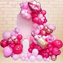FI - FLICK IN 68pcs Girl Makeup Birthday Theme Party Decorations Lipstick Lip Foil Balloons Bachelorette Party Decoration pack For Girls(Pack of 68 , Multicolor) gallery image