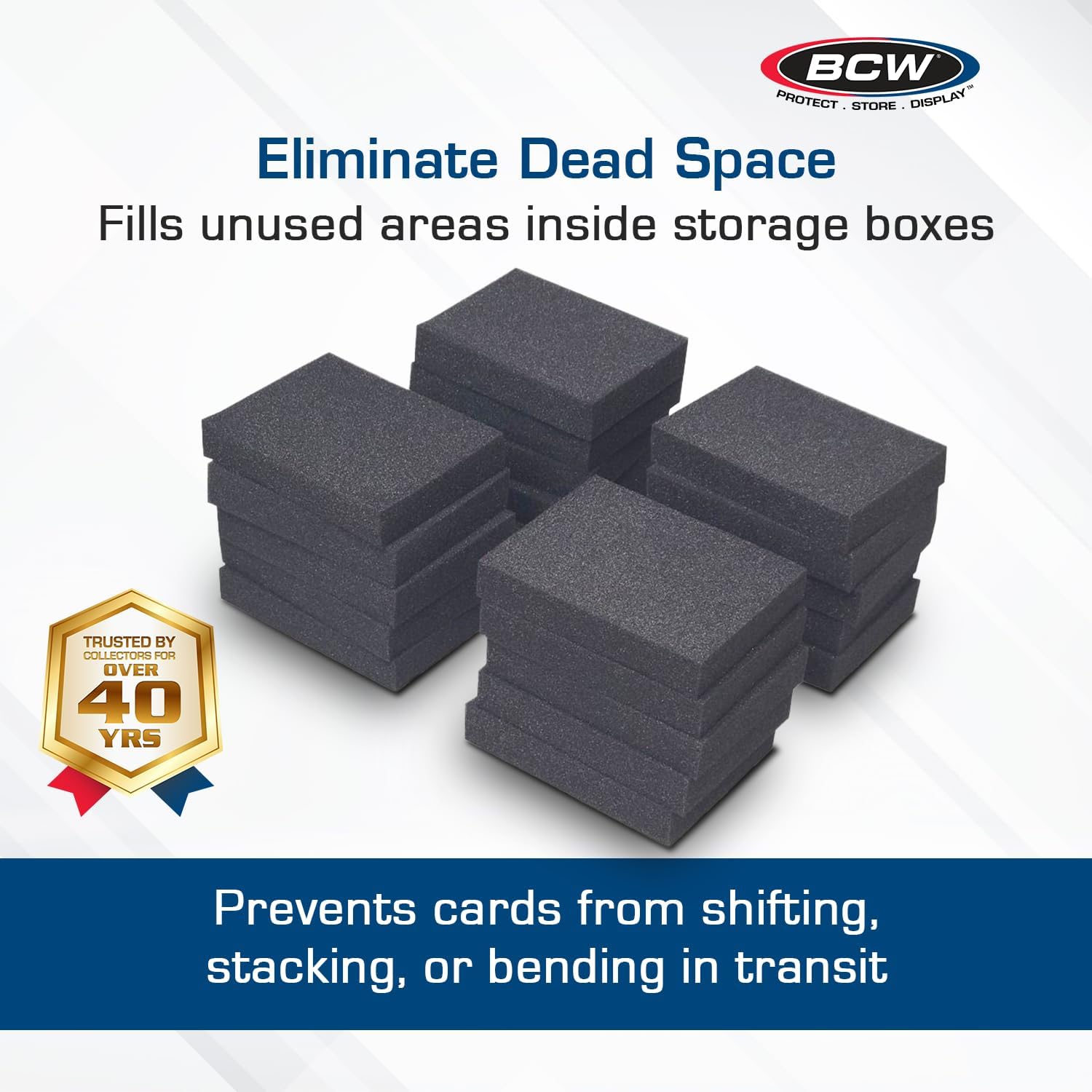 BCW Monster Pads - 20 Pack | Foam Card Dividers for Trading Card Storage Boxes | Acid-Free Foam Inserts | Expanding Foam Spacers for Cards | Protect & Organize Collectible Cards