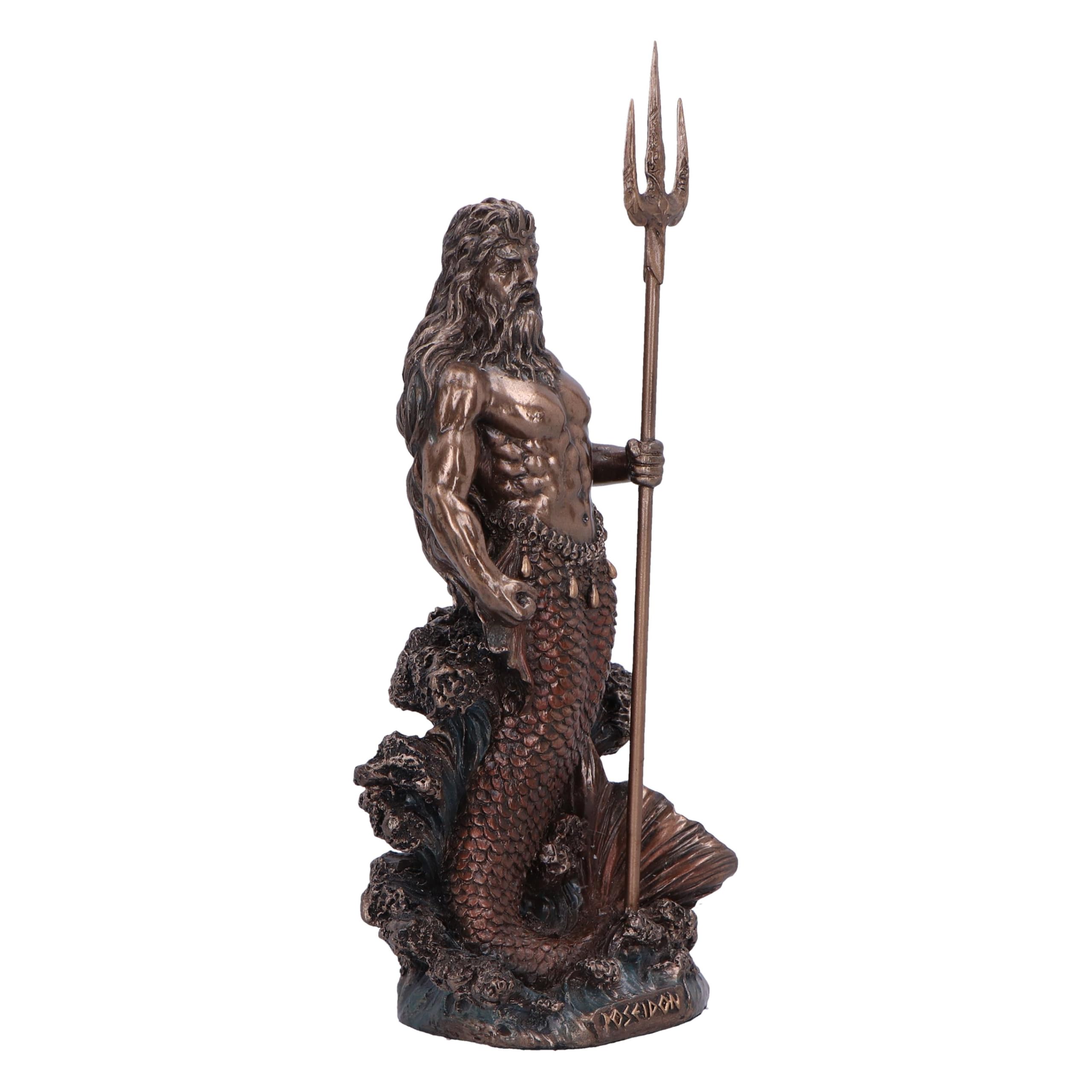 Nemesis Now Poseidon griechischer Gott des Meeres (mittel) 18 cm, Kunstharz, gegossen aus feinstem Harz, fachmännisch handbemalt