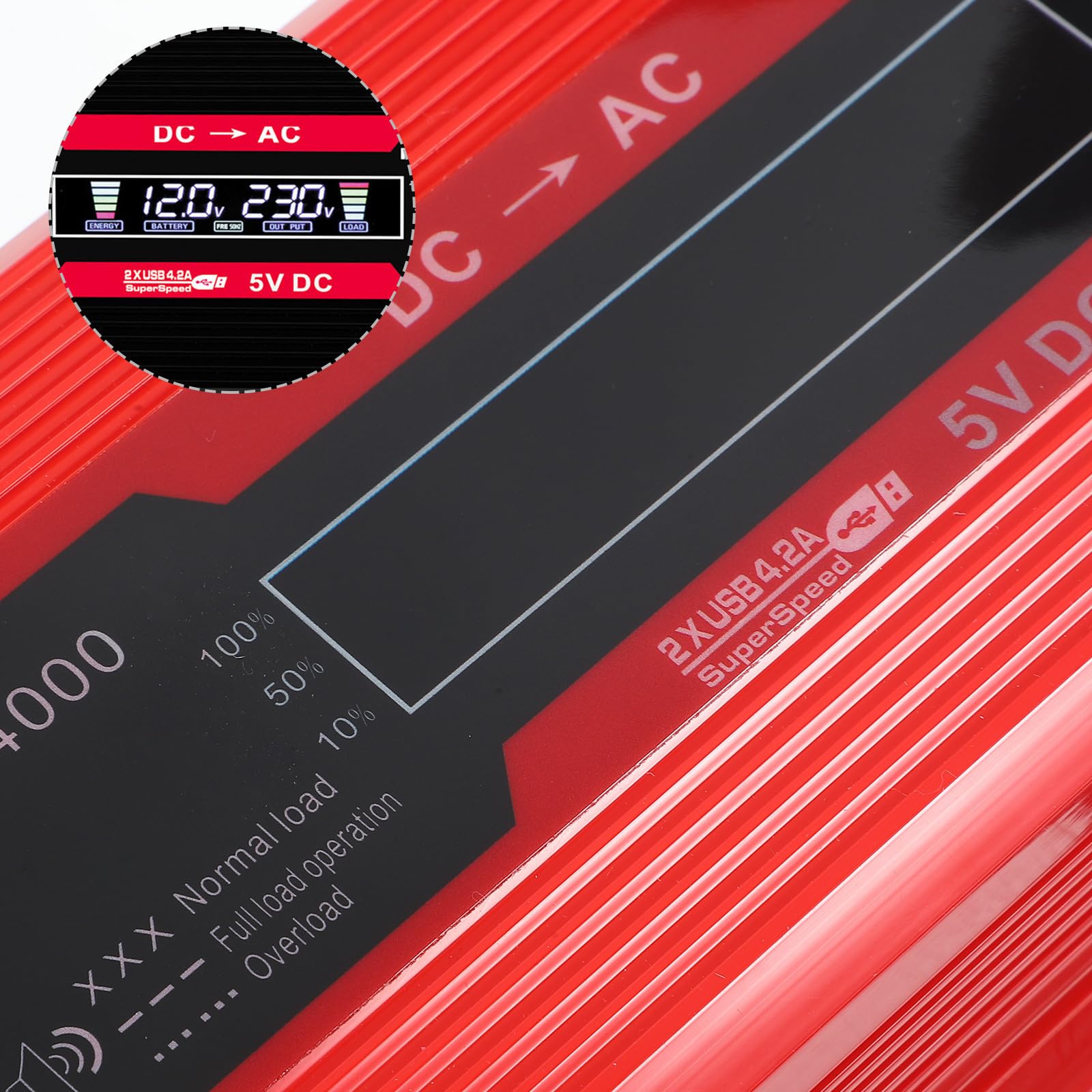 Inversor para Pantalla a LCD 4000w 12v 220v con Coche
