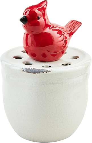 Cardinal Pot Vase, 8 1/4" x 5 1/4" Dia