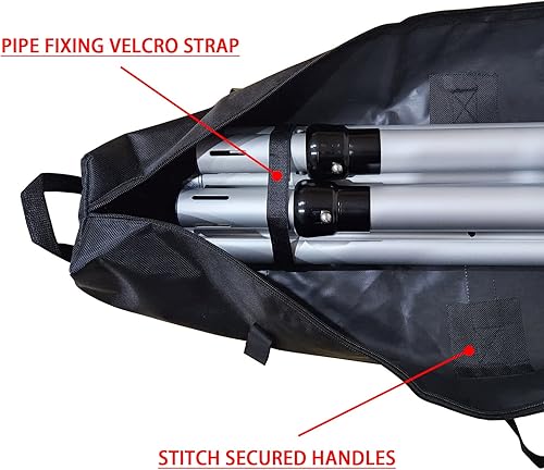 Miniatura 5 de Hecis Bolsa de soporte para telón de fondo, bolsa de transporte de tubo y cortina de 6 pies, bolsa vertical, bolsa de barra transversal, bolsa de