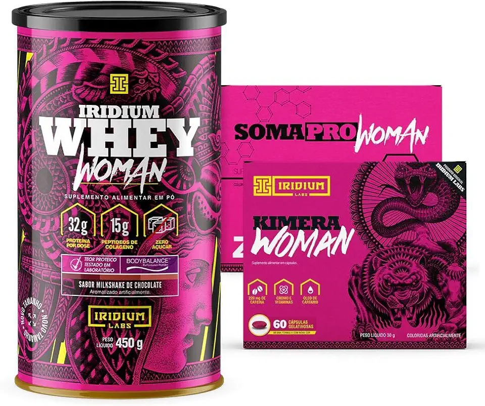 Whey Protein Woman 450g + Kimera Woman + Soma Pro Woman - Iridium Labs