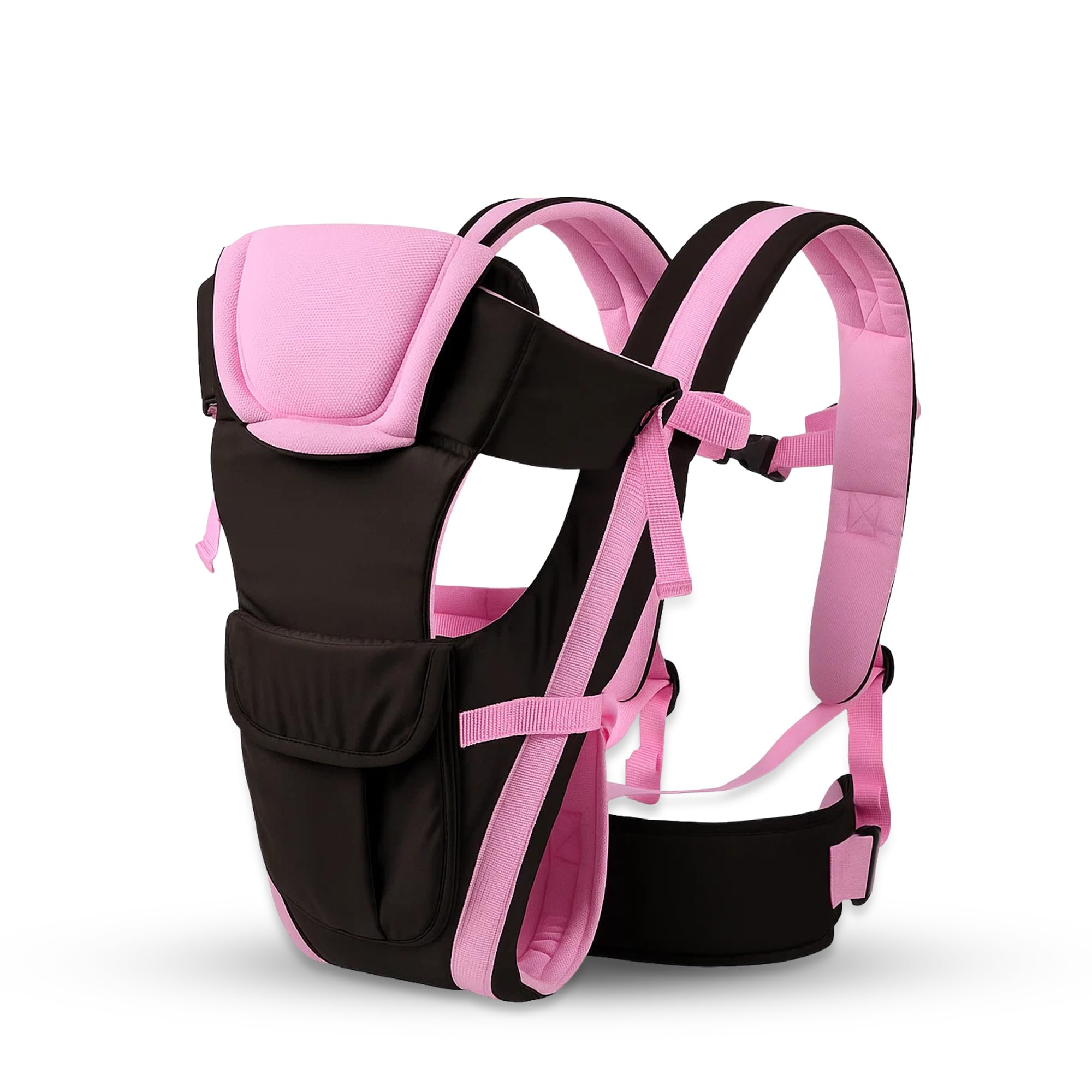 GLUN® Infant& Child Holder Carrier Kangaroo Bag, Pack of 1 Pink Colour, Baby Carrier Bag, Ergonomic & Soft Lightweight with Storage Pockets, Comfortable Baby Backpack for Newborn & Toddlers-image-49