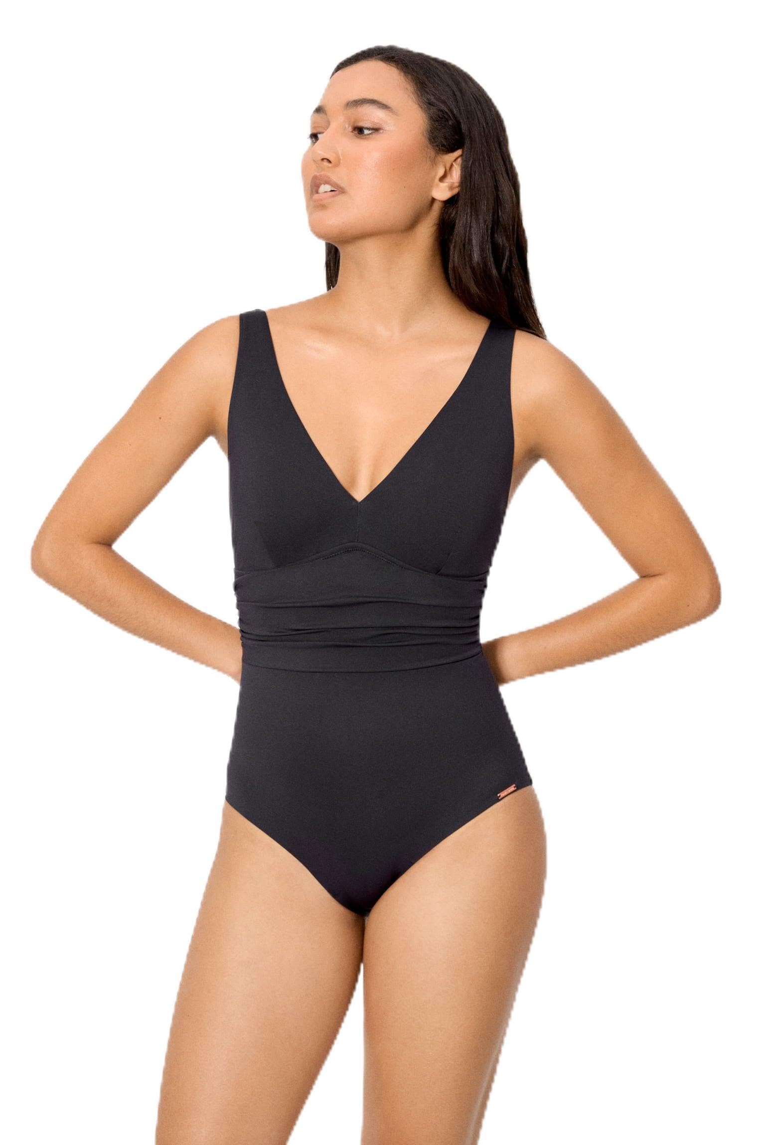 YSABEL MORA Bañador Reductor Compressive Copa B. Efecto Vientre Plano. Colección Hibiscus.