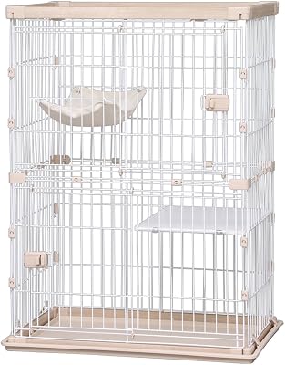 アイリスオーヤマ ウッディキャットケージ 2段