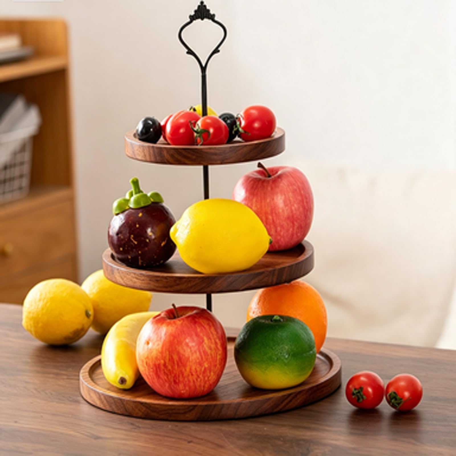 Soporte Redondo Cupcakes,Expositor para Frutas y Postres,Bandejas de Torre