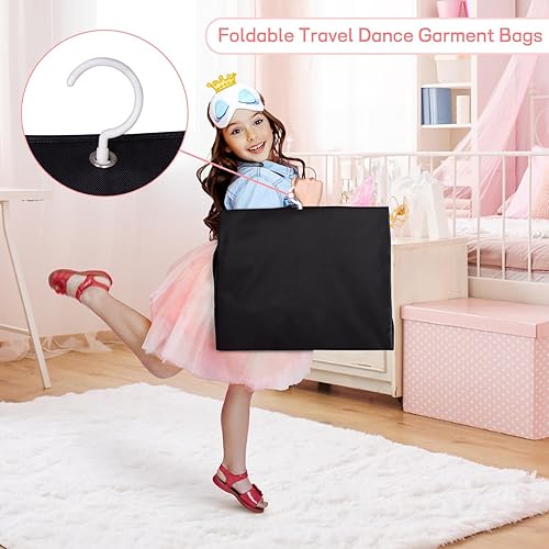Miniatura 3 de Kimbora Bolsa de ropa para baile de disfraces con 3 bolsillos transparentes con cremallera para trajes, funda de vestido, almacenamiento de viajes y