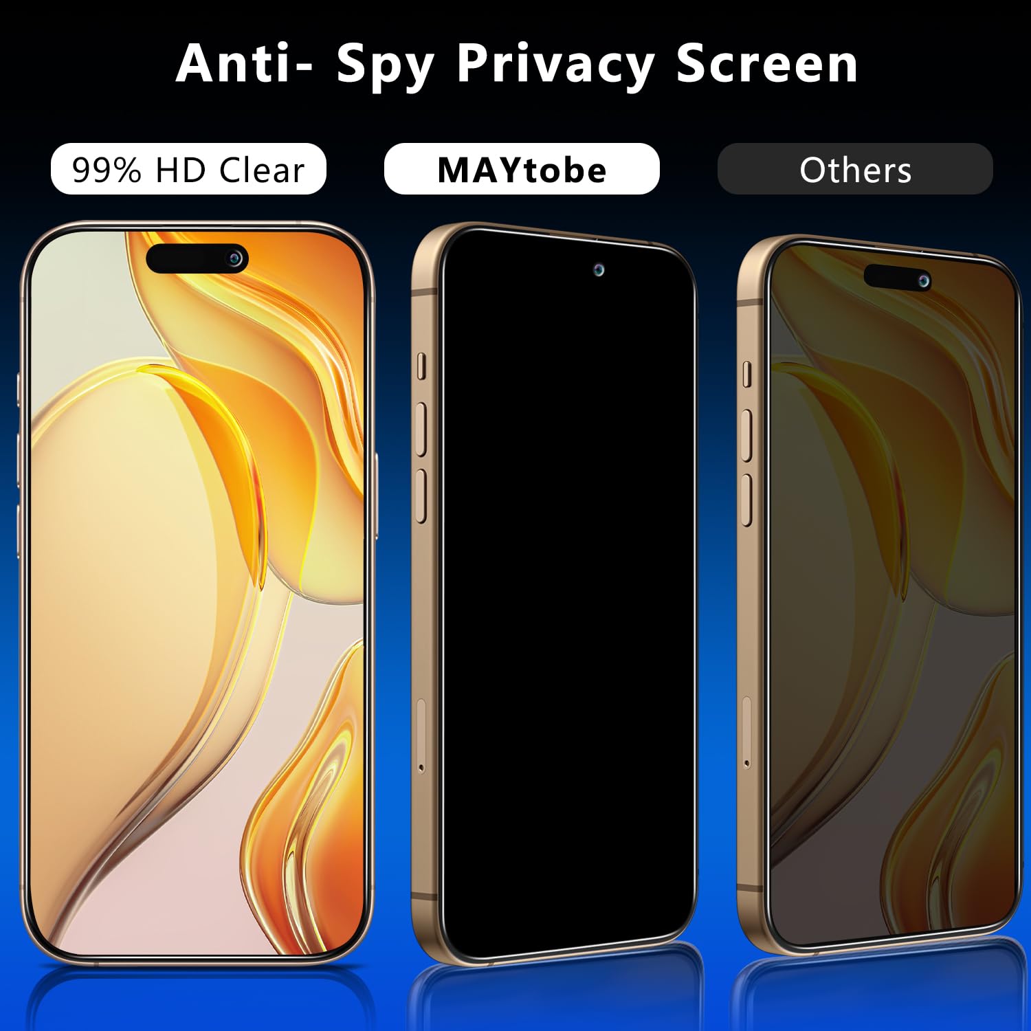 MAYtobe 2 Pezzi Porpora Privacy Pellicola Protettiva per