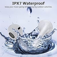 Vista 3 de Auriculares inalámbricos Bluetooth 36H Bluetooth 5.0 con funda de carga inalámbrica, IPX6 Auriculares intraurales impermeables con control táctil