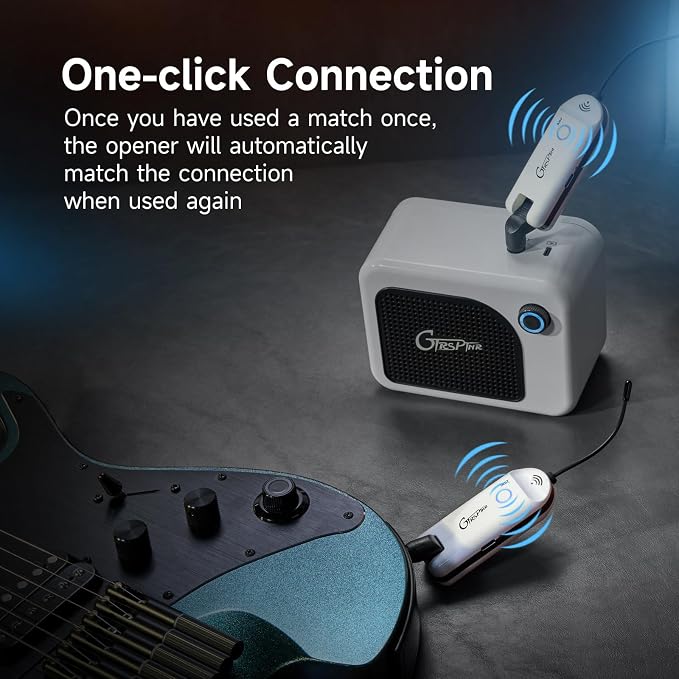 Sistema inalámbrico para guitarra GTRS GWU4 4 canales recargable miniatura 3