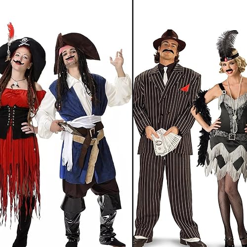 Miniatura 5 de Cytokio Bigote falso, bigote falso, bigote, autoadhesivo en bigote, barbas falsas, disfraz de bigote negro, para adultos y niños