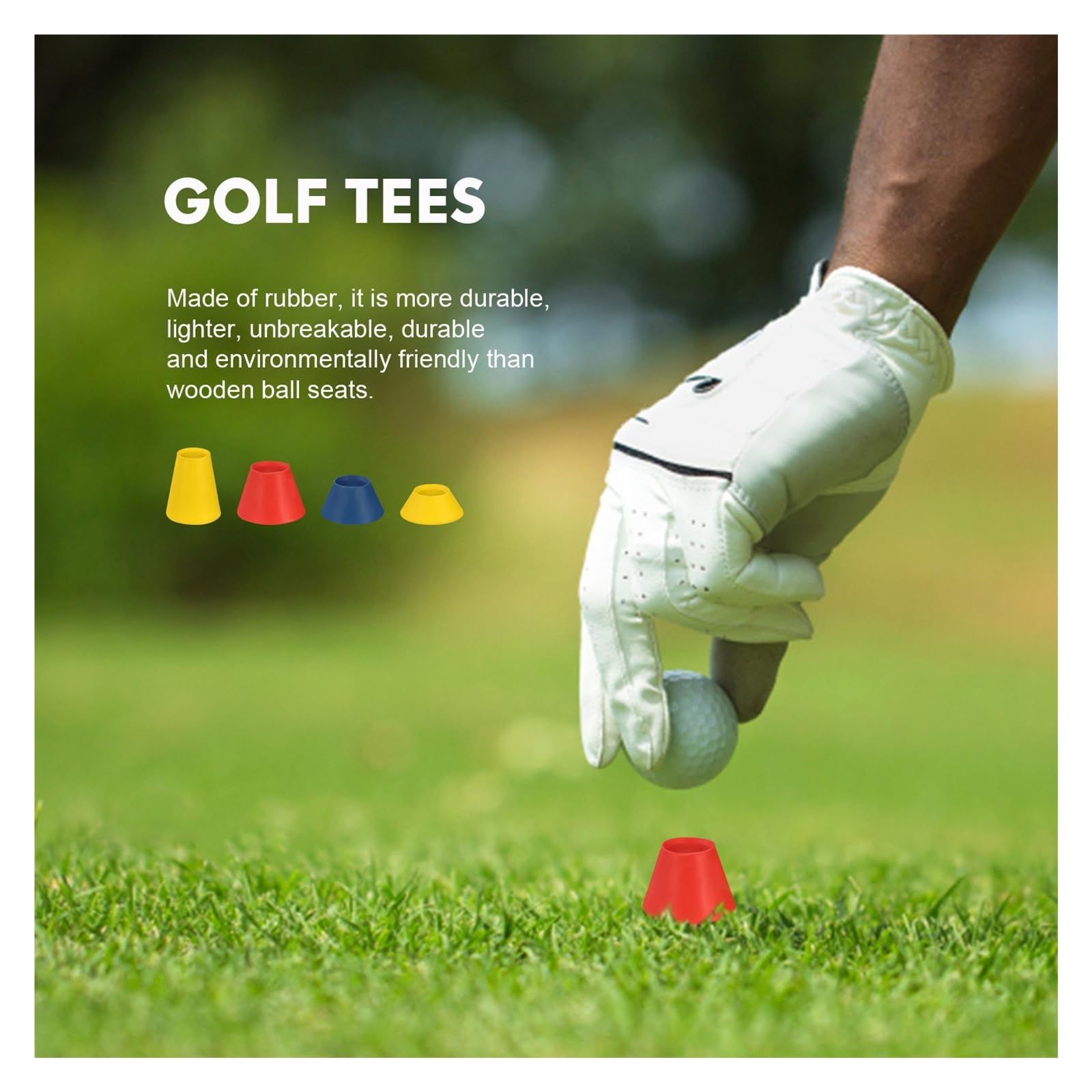 24 Stück Golfballhalter Golf Tees Gummi Flexibles Trainingszubehör Übungsständer for Indoor Outdoor Golf Tees
