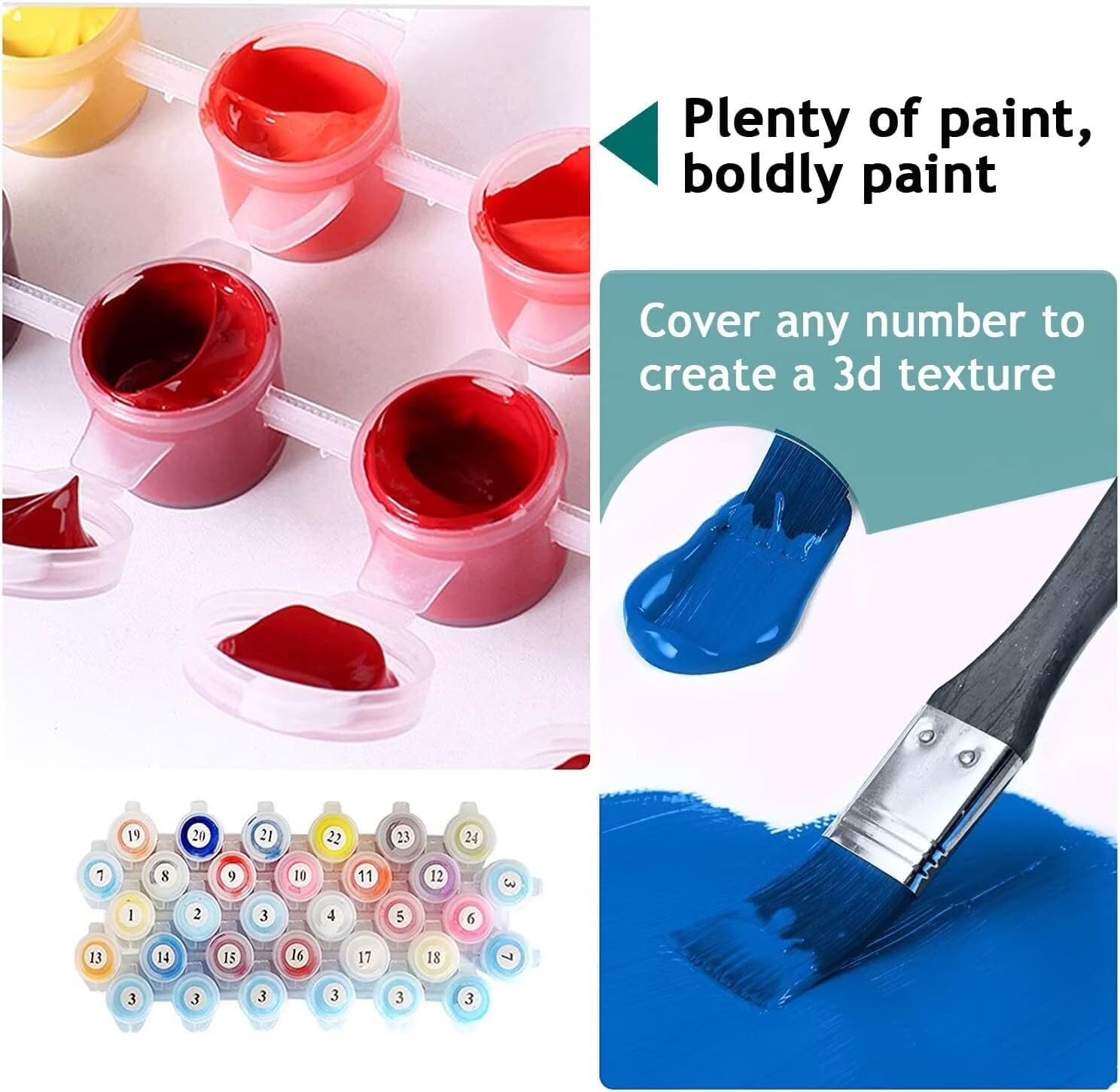 Peinture Numero Adulte - Éléphant Peinture Numero Enfant Débutants, Animal DIY Kit Loisir Creatif Adultes, avec Toile Infroissable, Pinceaux et Pigment Acrylique, pour Décoration Maison 60x80 cm h-1
