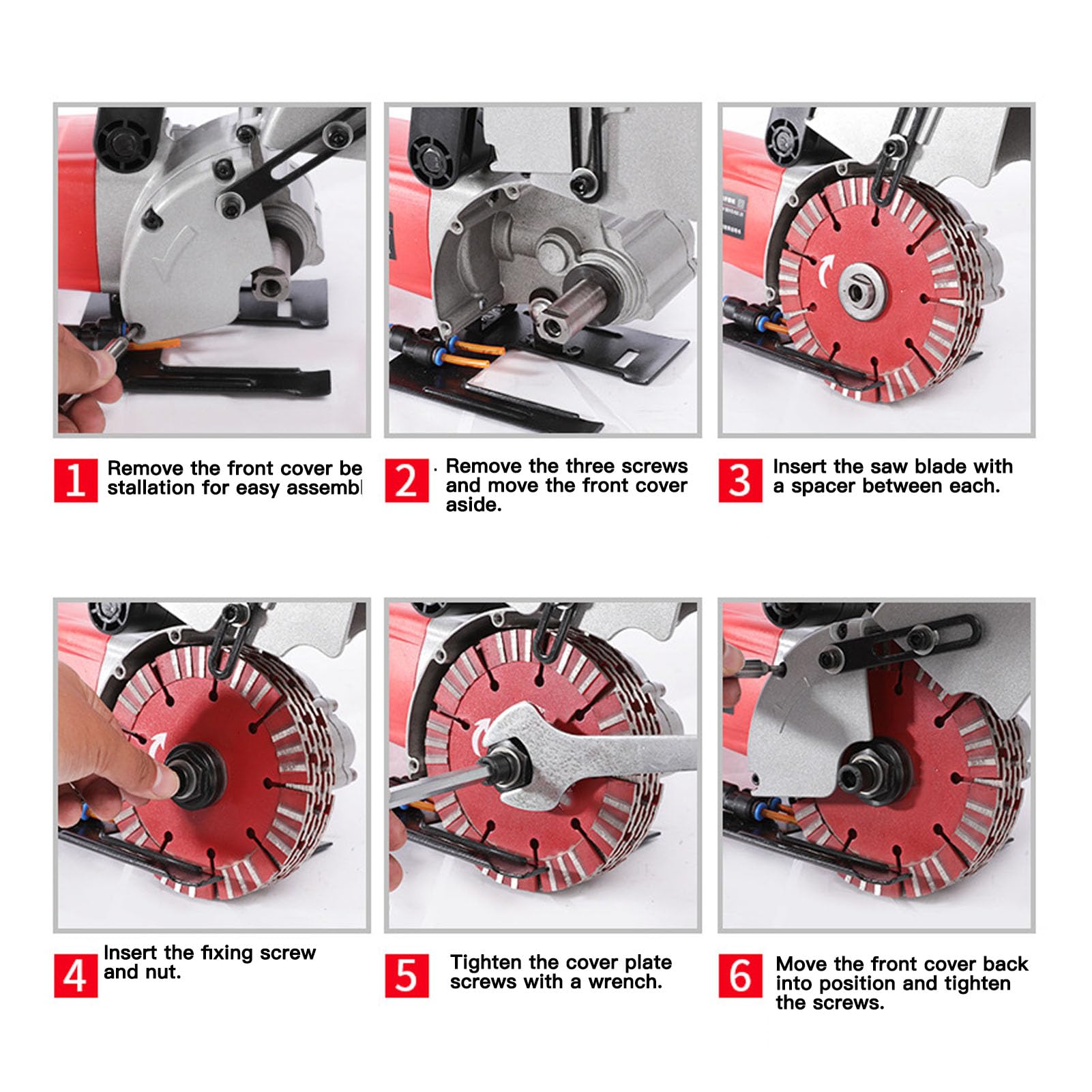 FTVOGUE Scanalatrice per Calcestruzzo 3000W, profondità 41 Mm, Larghezza