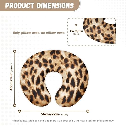 Miniatura 4 de Funda de almohada de lactancia de leopardo que se adapta a la almohada de apoyo original para lactancia materna y alimentación con biberón, funda de