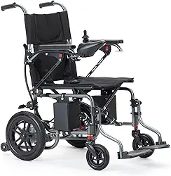 Cadeira de Rodas Elétrica Dobrável, Estrutura em Aço, Controle Joystick