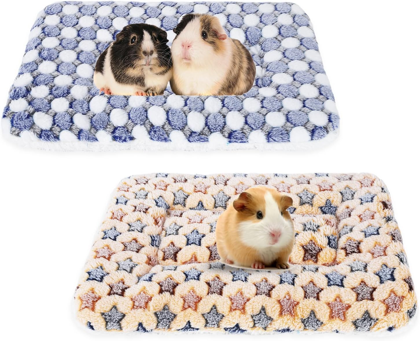 View of RJFUJP 2 Pcs Guinea Pig Bed, 35x25cm Hamster Bed, Washable Guinea Pig ...