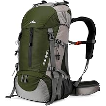 loowoko hiking backpack 50l with rain protection camping backpack trekking bag for outdoor men & women