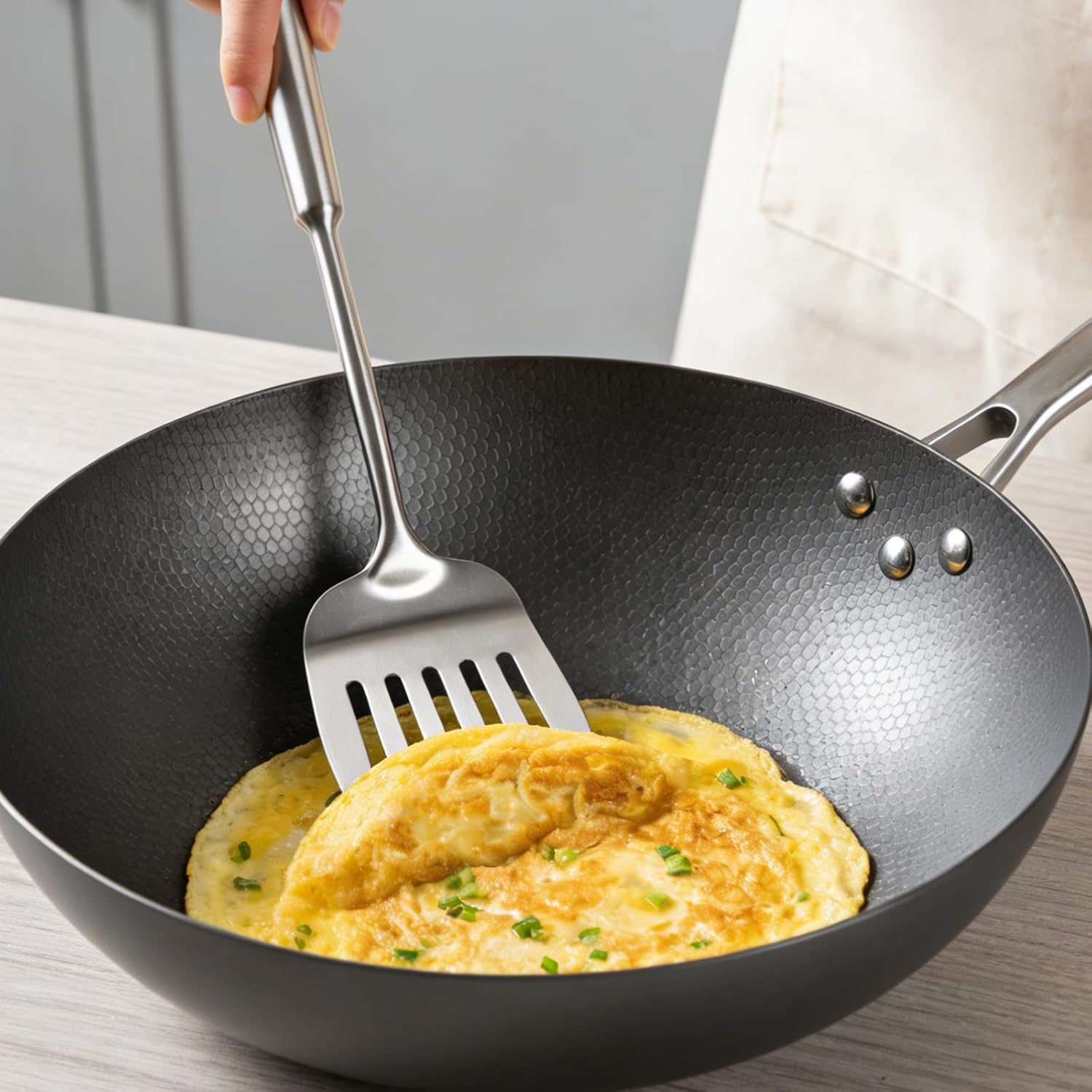 18/10 Stainless Steel Cooking Utensils Set, 13 PCS Long Large Metal Cooking Utensil Tools Set, Mirror Polished Kitchen Gadget Cookware and Kitchen Tool Set, Dishwasher Safe