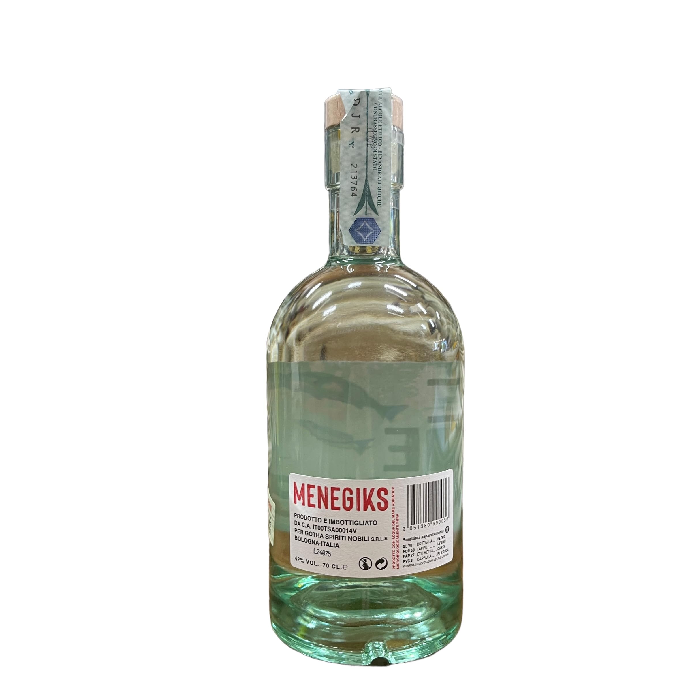 Gotha MENEGIKS Gin con Acqua di Mare Adriatico e accentuate note balsamiche 42% vol 70 cl