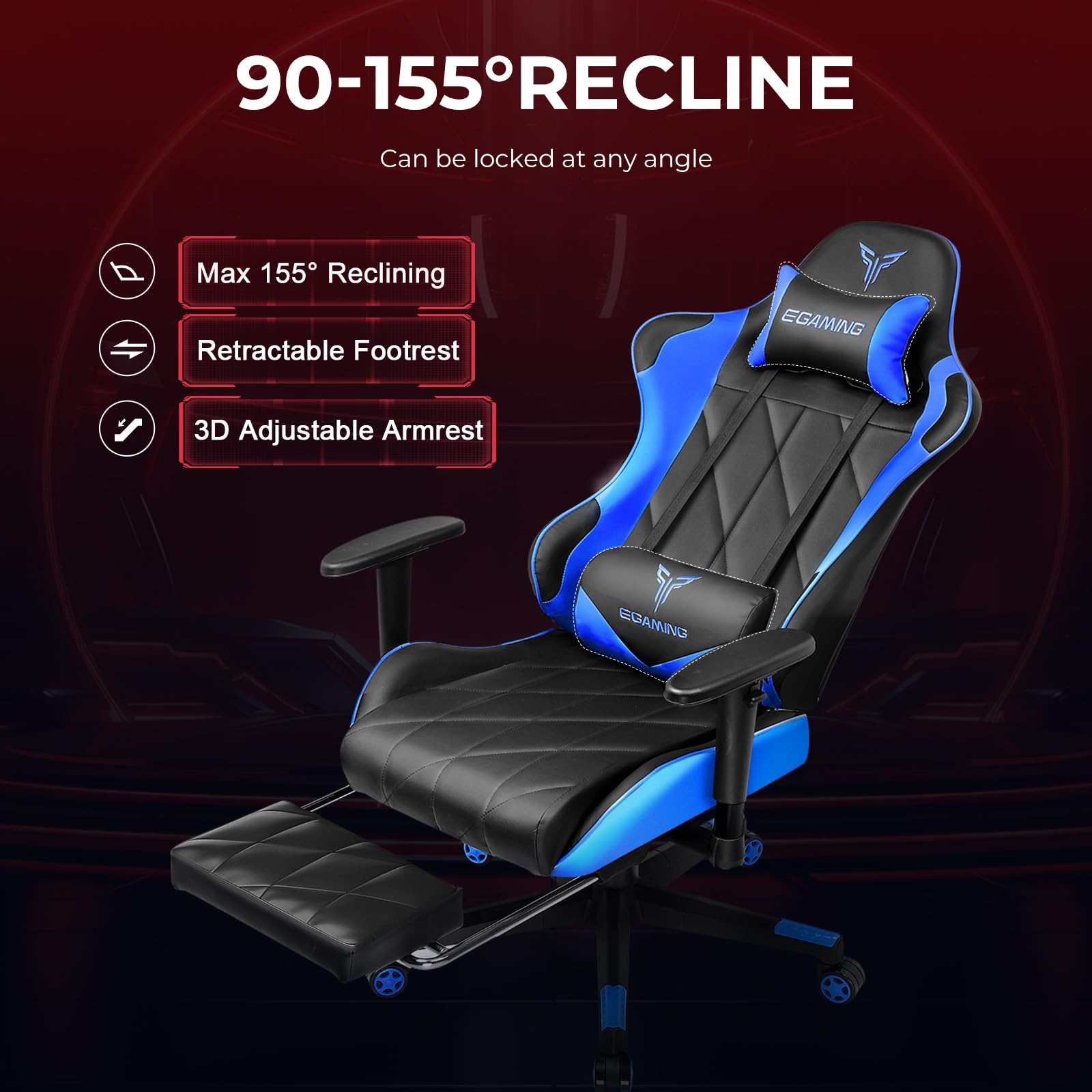 Amazon.com: Gaming Chair, Big and Tall Video Game Chair with High