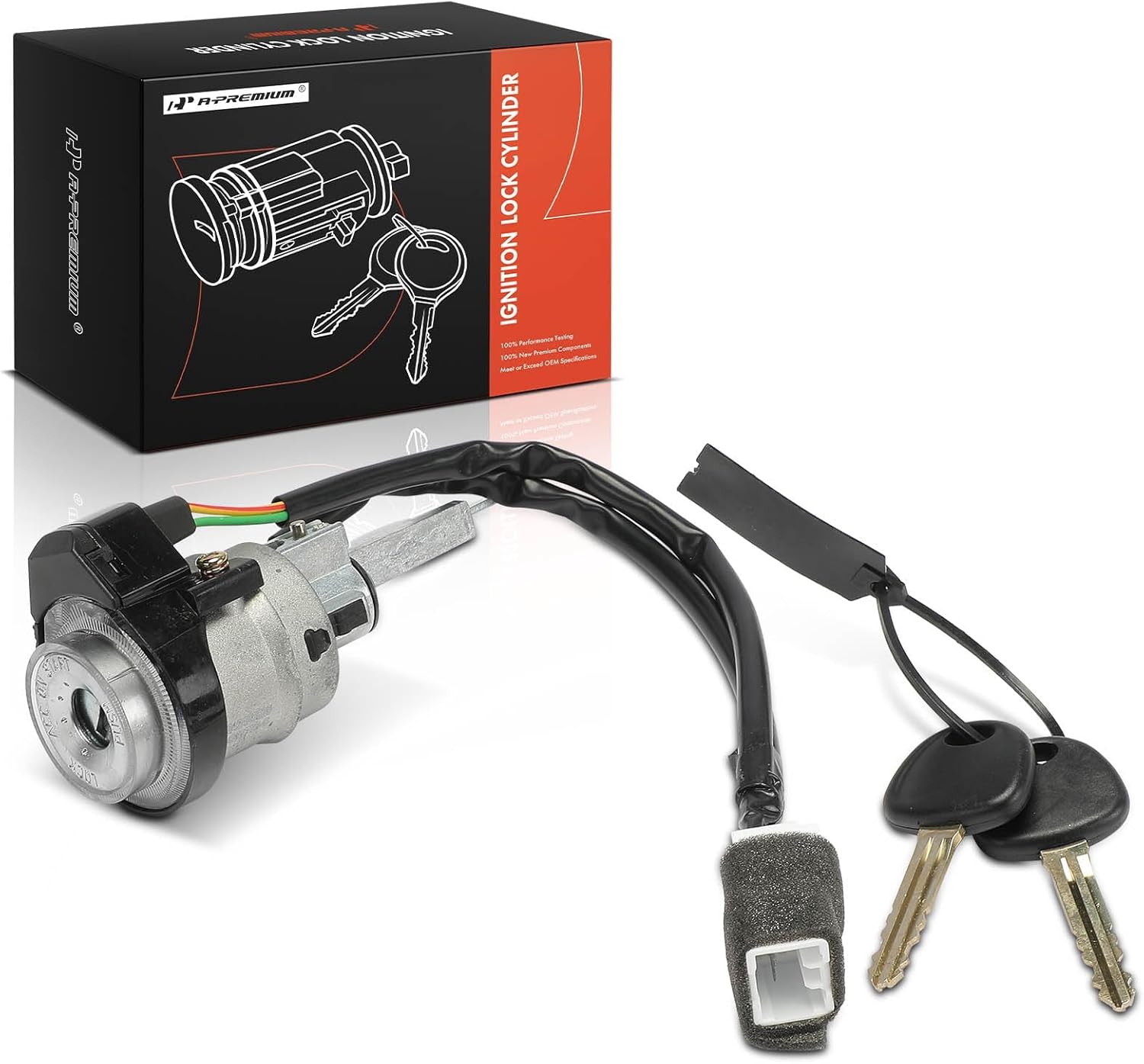 A-Premium Ignition Lock Cylinder with 2 keys Compatible with Hyundai Vehicles - Tiburon 2003 2004 2005 2006, Manual Transmission