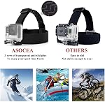 ASOCEA 20-in-1 Kit d'accessoires pour caméra d'action compatible avec Akaso Ek7000,Brave4, Brave 7,Akaso v50 Pro, Gopro Hero 13 12 11, DJI Osmo 4 3 2, Insta360 X4 X3, Apéman SJCAM ODDV et autre caméra d'action