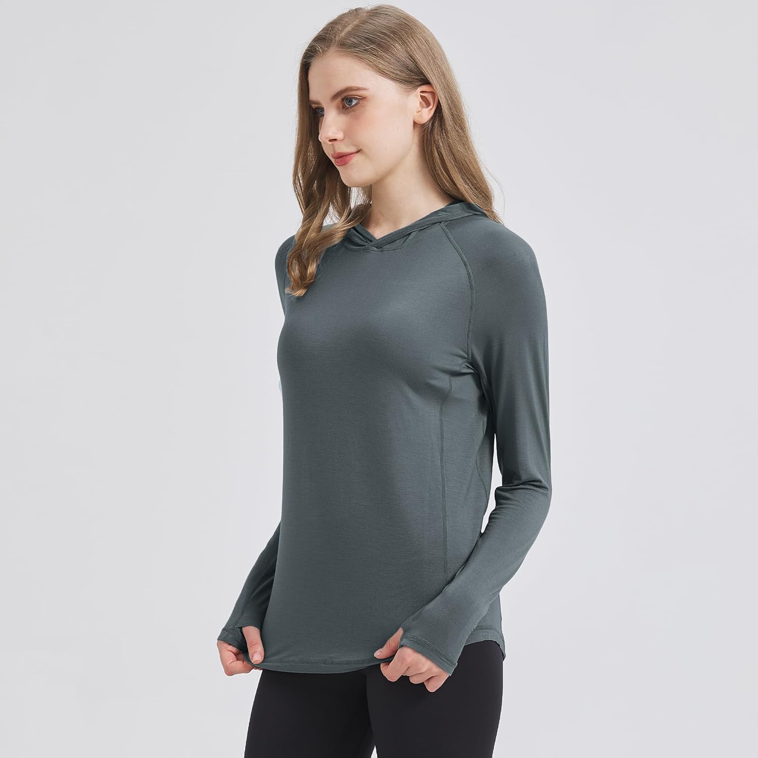 netdraw Women's Ultra-Soft Bamboo Viscose Hoodie UPF 50+ Sun Protection Long Sleeve Shirt - Image 2