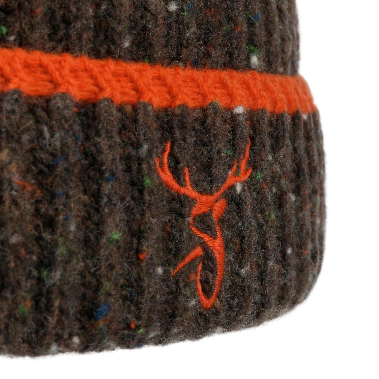 Stetson Deer Beanie Schirmmütze Rippstrick meliert Made in Italy Unisex Herbst Winter