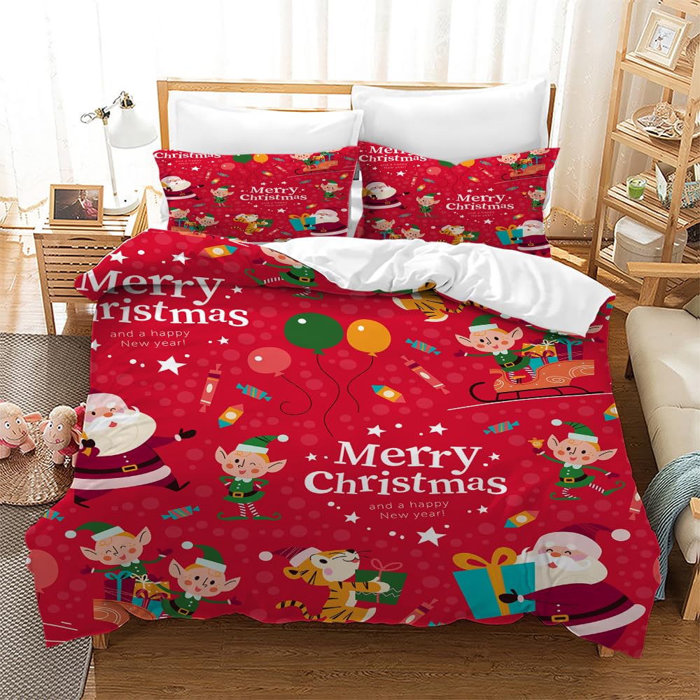 LXTOPN Juego de ropa de cama de invierno de 200 x 200 cm, muselina, 200 x 200 cm, color rojo