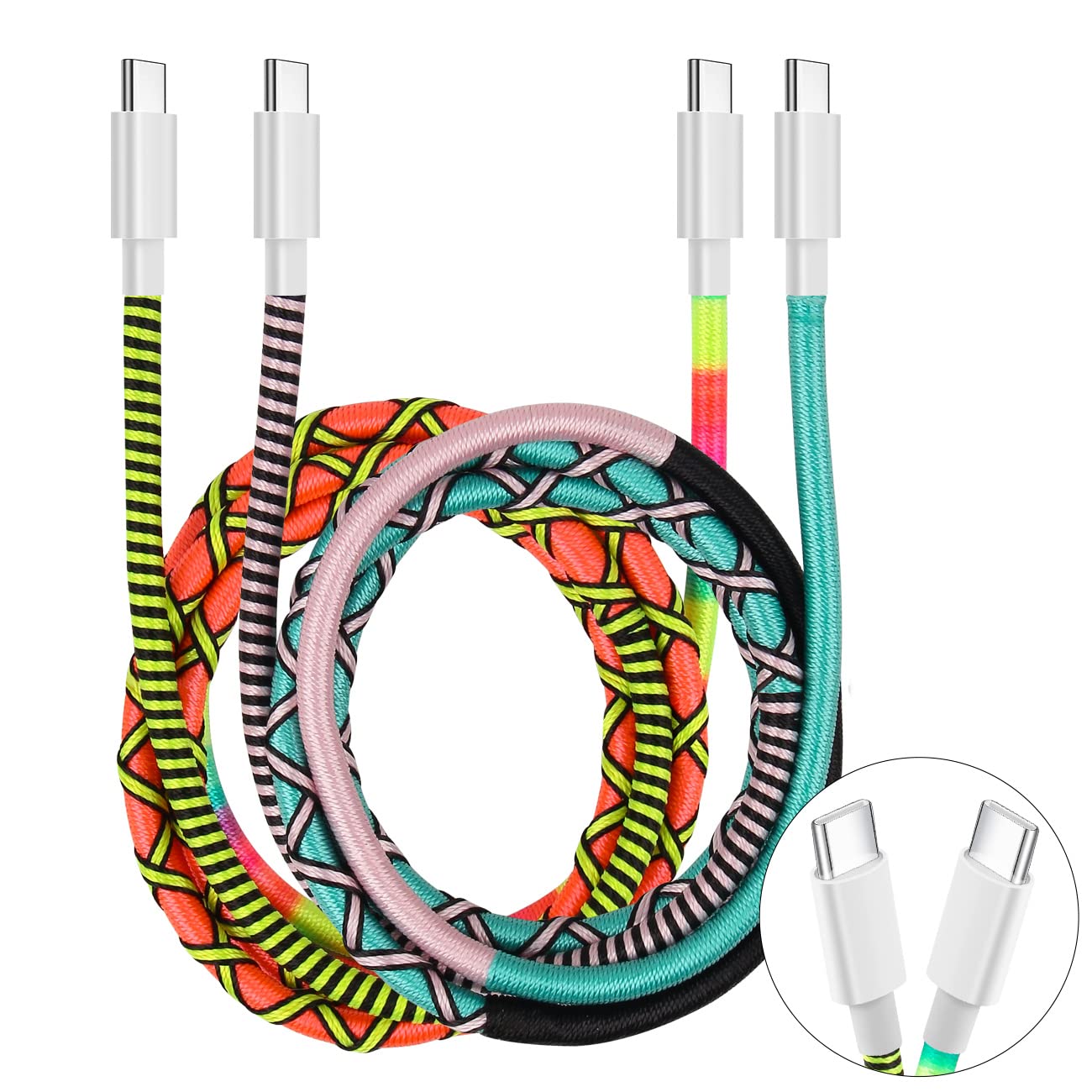 URIZONS 3ft.USB Type C Cable, USB C to USB A Charger Cord, Nylon Braided Fast Charging Syncing for Samsung Galaxy S9, S8, S8+, Galaxy Note 8, Sony XZ, LG V20 G5 G6 (3 Pack)