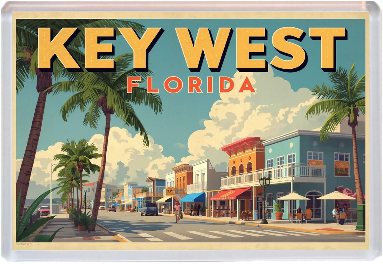 Key West - Florida - Jumbo Artistic Fridge Magnet 96 x 67mm BBSFHM3216