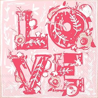 Boston International IHR 3-Ply Paper Napkins, 20-Count Lunch Size, Floral Love