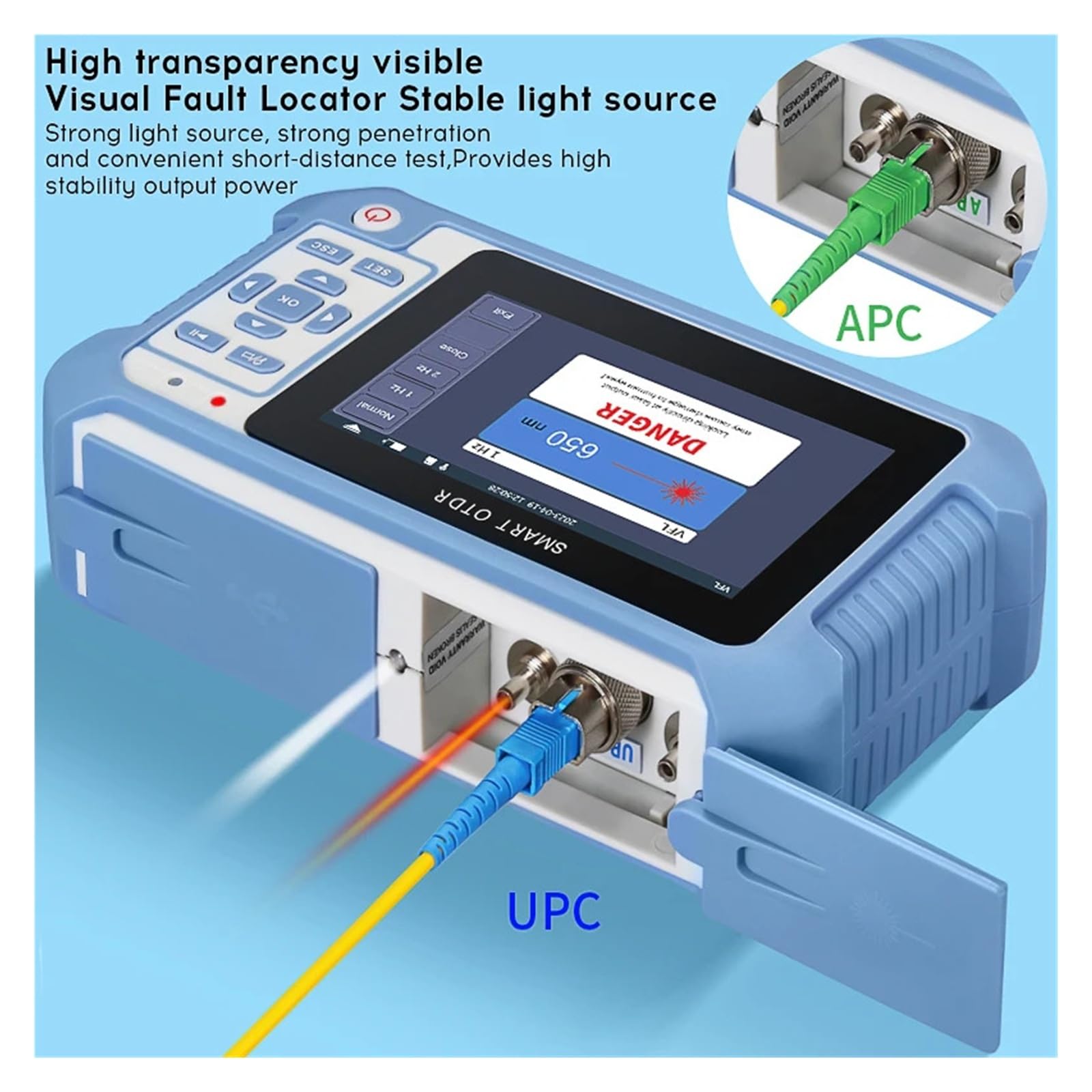 Compteur de puissance de Fiber AUA-513/501/500/516/562U/A, réflectomètre optique OTDR VFL OLS OPM LED, carte d'événements, testeur Ethernet(AUA 513U)