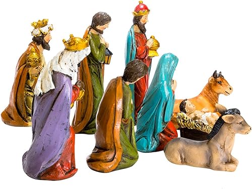 Miniatura 3 de Kurt S. Adler Belén de mesa de resina de 4 a 5 pulgadas, juego de 9