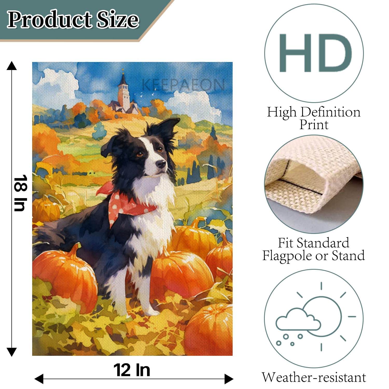 Gartenflagge 'Life Is Better With Dogs' Mit Border Collie – 30,5x45,7 Cm, Doppelseitig, Wetterfest