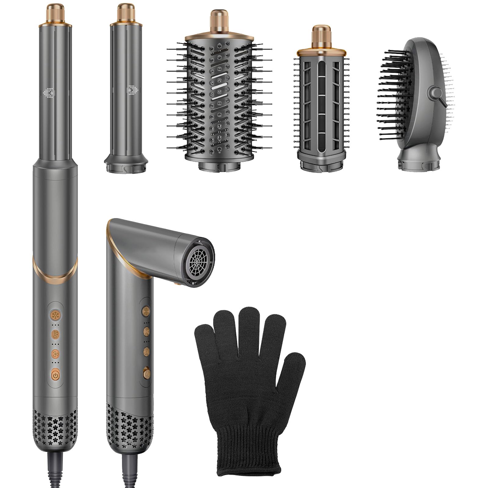 5 in 1 lonic Hot Air Styler, 1400W Powerful Hair Dryer Brush, Auto-Wrap Curlers, Amazon.com : Annlary 5 in 1 Ionic Hot Air Styler, 1400W  main image 4