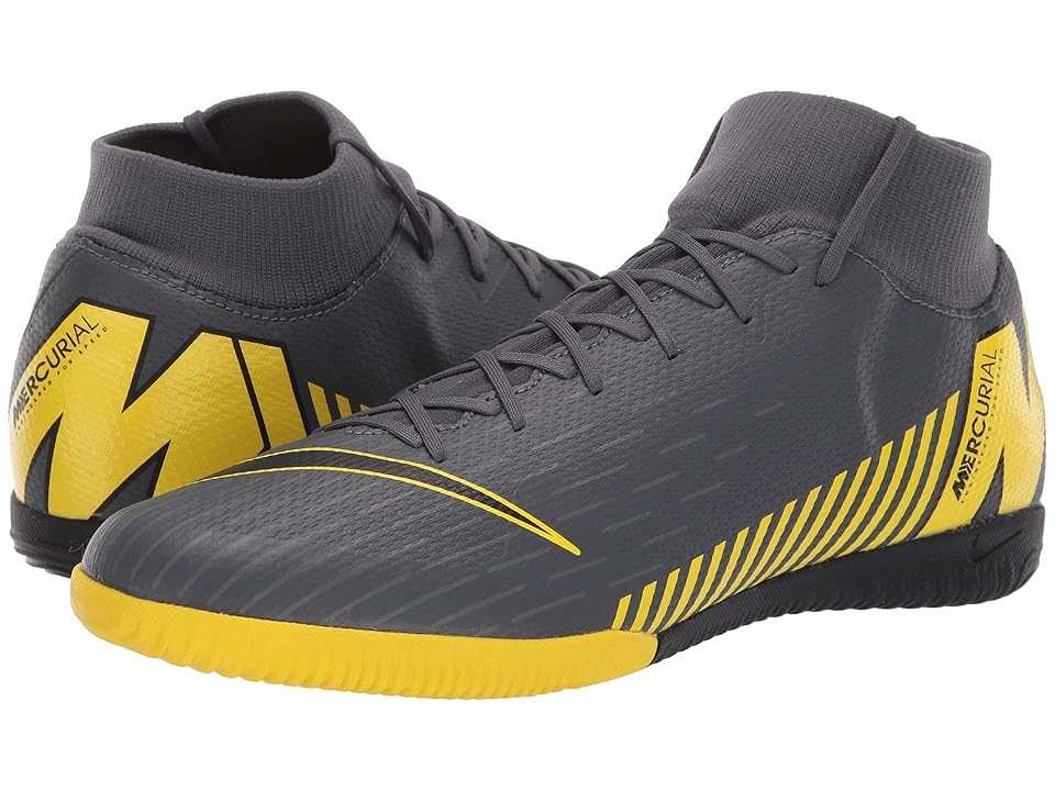 

Nike SuperflyX 6 Academy IC (Dark Grey/Black/Opti Yellow) Men's Soccer Shoes