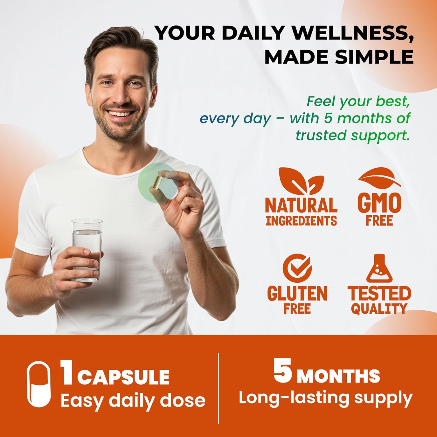 Organic Apple Cider Vinegar Capsules Enhanced with Cinnamon, Turmeric - Ultra Supplement for Digestive, Circulatory, Immunity Support | 150 Capsules - Image 6