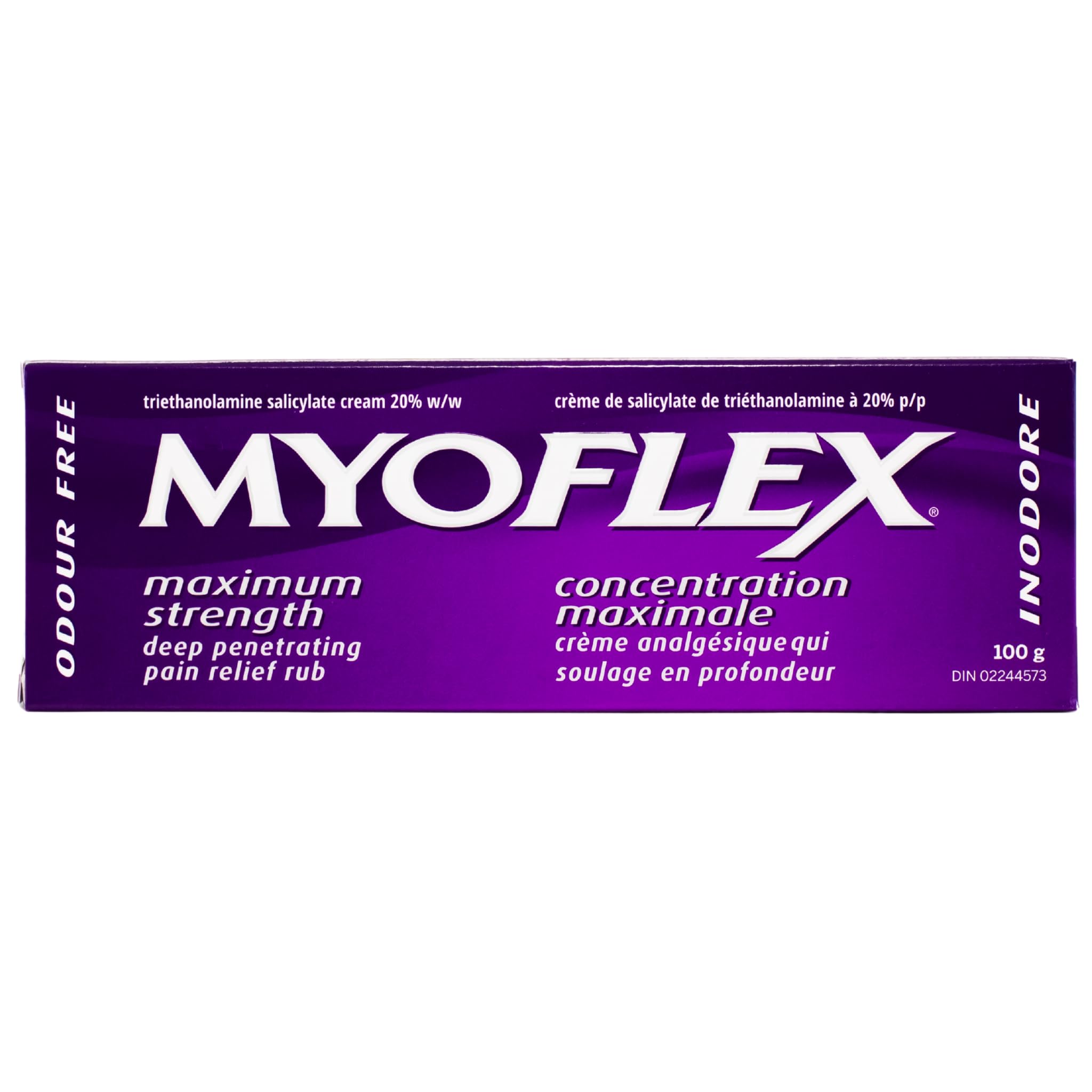 Myoflex Pain Relief Rub | Odourless | Provides Deep Penetrating Relief of Muscle Soreness & Joint Pain | Menthol Free | Stain Free | Non-Greasy | Great for Ages 2+ | 100 Grams (Maximum Strength)