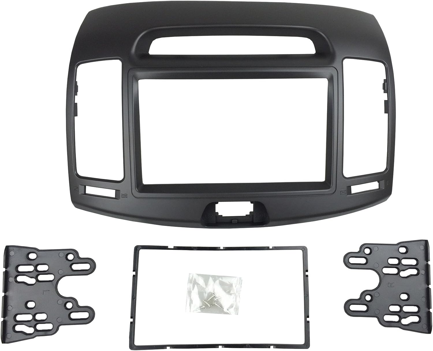 Car Stereo Dash Radio Fascia Kit for 2006-2010 Hyundai Elantra (HD), Avante (HD) 2006-2010 Installation Trim Panel Frame Double Din (Black)