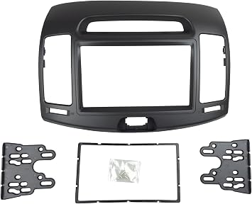 Car Stereo Dash Radio Fascia Kit for 2006-2010 Hyundai Elantra HD, Avante HD 2006-2010 Installation Trim Panel Frame Double Din Black