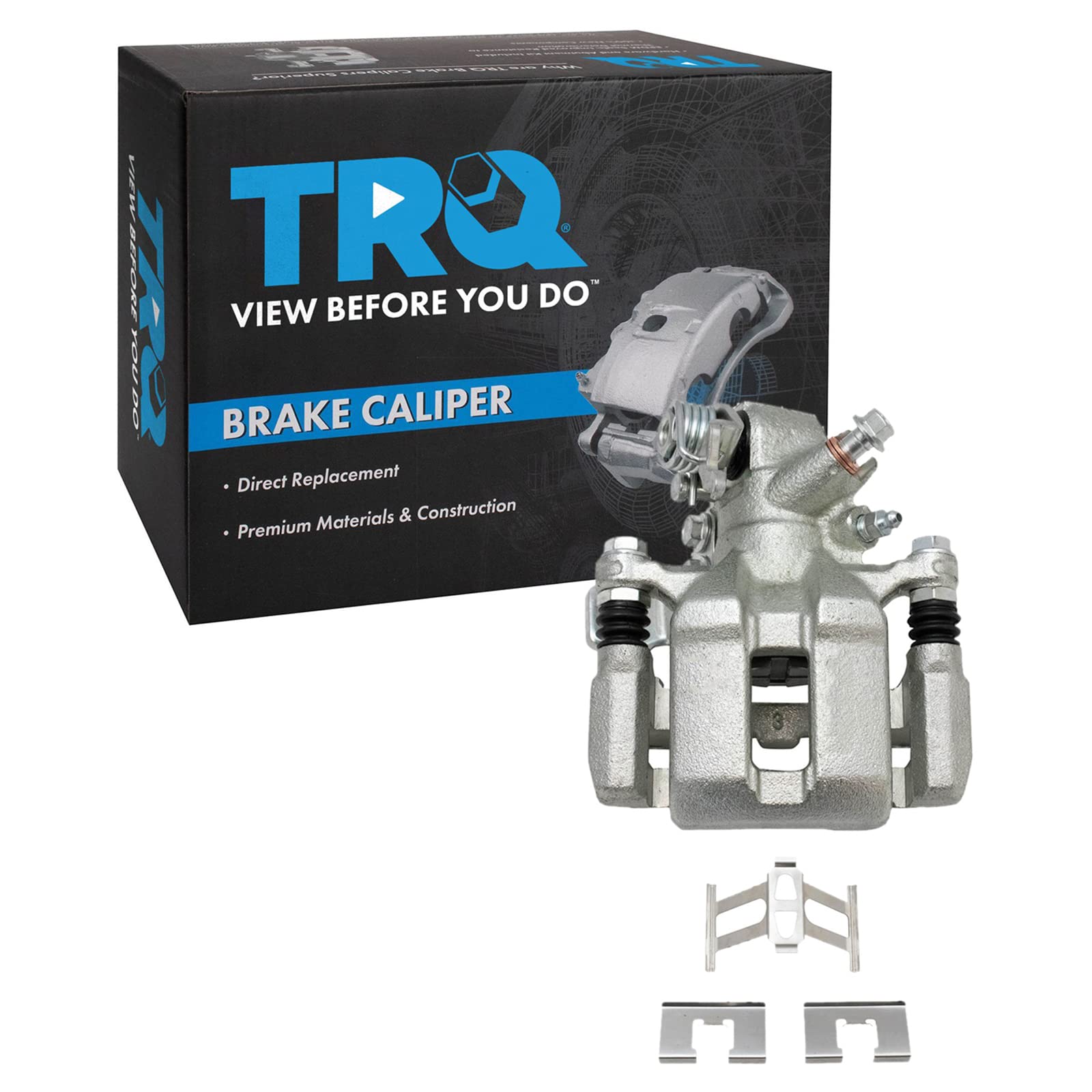 TRQ Rear Right Brake Caliper w/Bracket Passenger Side