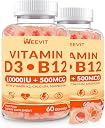 Vitamin D3 B12 Gummies, Vitamin B12 & Vitamin D 10000IU for Women Men