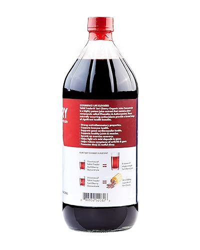 Miniatura 3 de TAHITI TRADER Concentrado de jugo de cereza tarta listo para beber jugo de superalimento orgánico que promueve el apoyo inmunológico y la salud