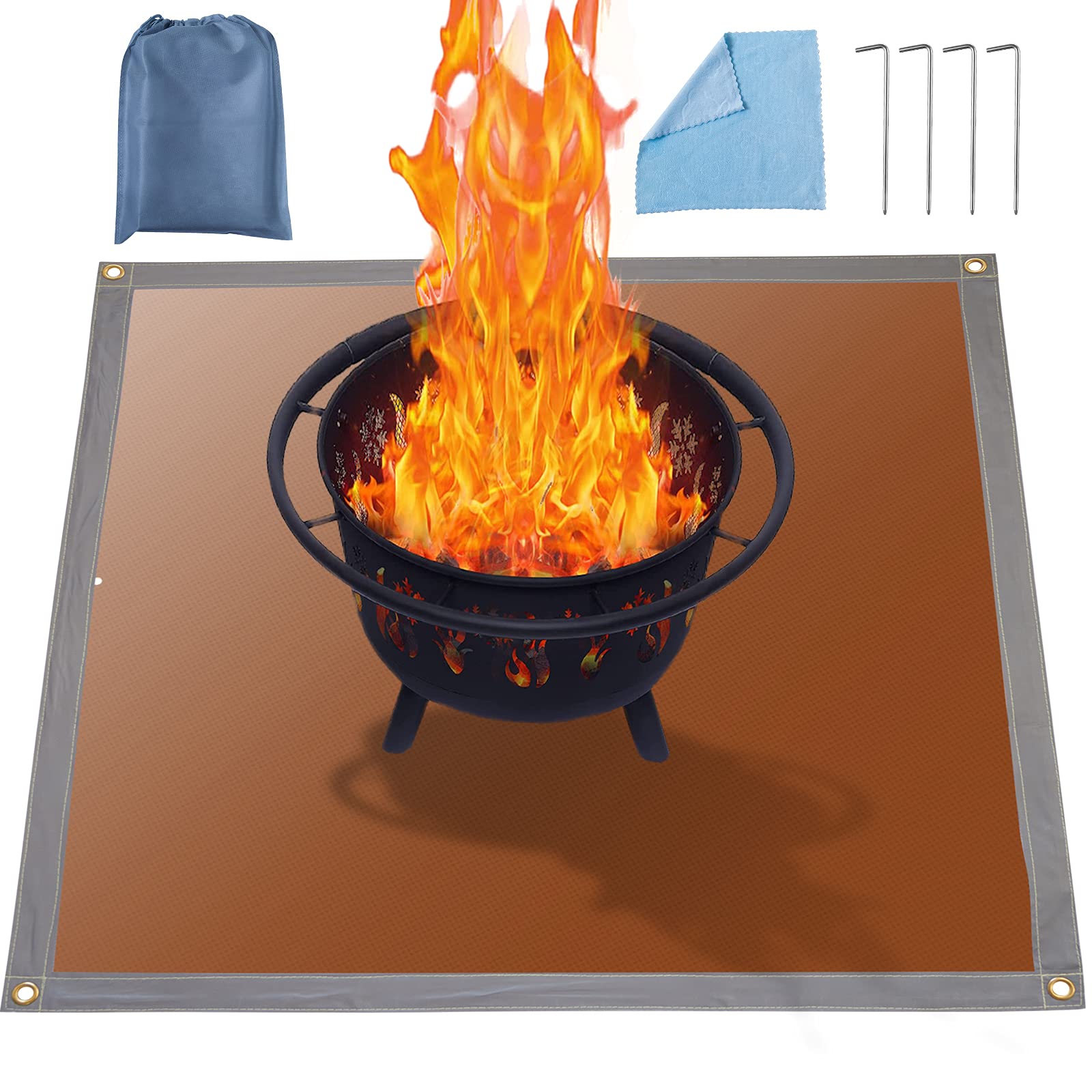 Buy SUJUDE Fire Pit Mat Fireproof Firepit for Grass Deck Grilling