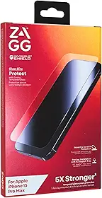 ZAGG Protetor de tela InvisibleShield Glass Elite para iPhone 15 Pro Max - vidro temperado 5X mais forte, proteção contra arranhões e impactos, resistente a manchas, fácil de instalar - transparente