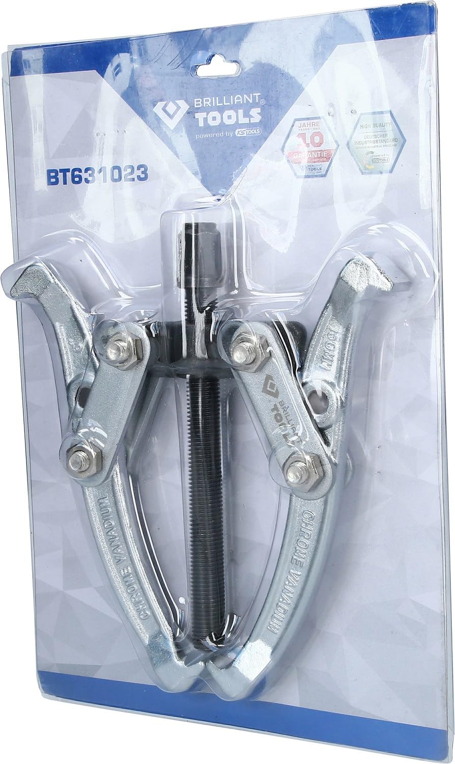 Extracteur Universel à 2 Bras BT631023 - Extracteur Parallèle 2 Griffes avec Portée de 22 mm à 80 cm - Retirer Poulies - Roulements à Billes - Engrenages -Outil Robuste et Polyvalent - BRILLIANT TOOLS